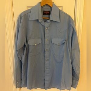 Men’s S/M Stir-Ups Vintage 70s Western Shirt With Pearl Snaps